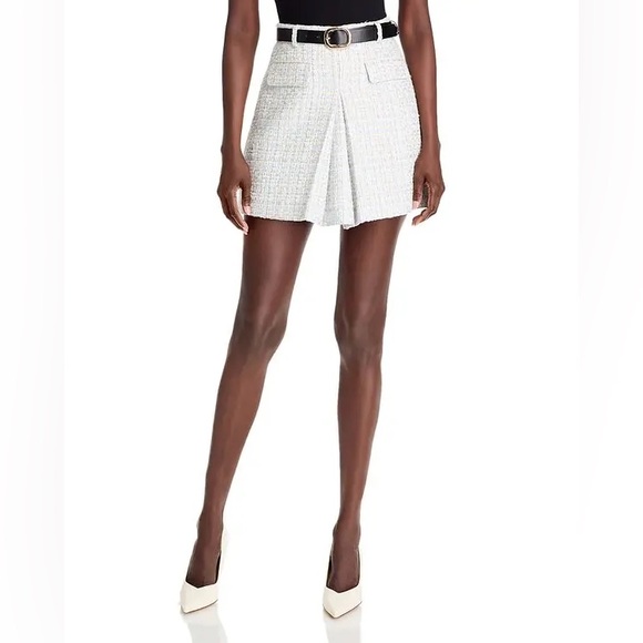 NWT- Powdered Blue Tweed Mini Skirt SELF PORTRAIT - Picture 12 of 14